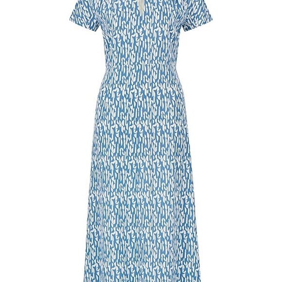 BOSS  Slim-fit printed dress with keyhole neckline - Picture 5 of 10